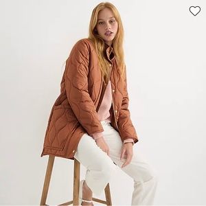 NWT J Crew Quilted Cocoon Puffer Coat Sz S